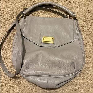 Marc Jacobs Light Gray Leather Shoulder Bag